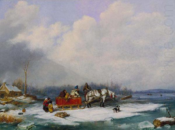 Cornelius Krieghoff Winter Landscape china oil painting image